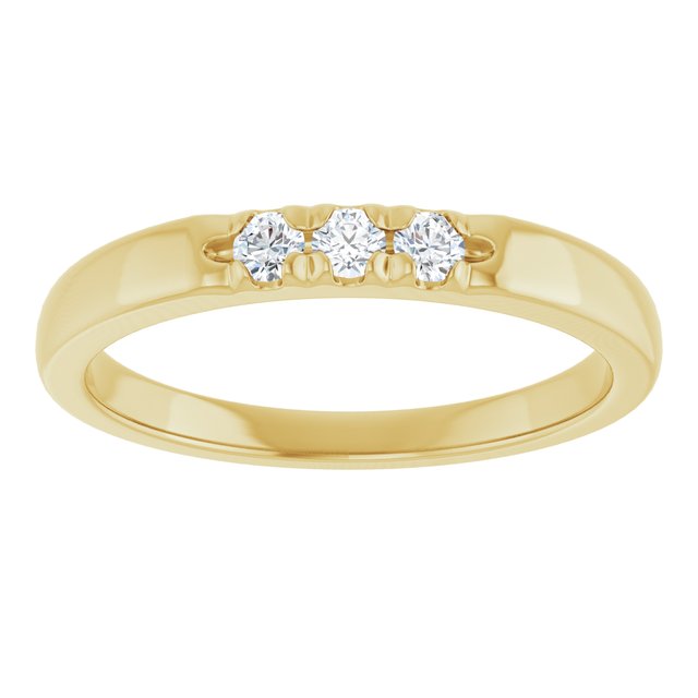 14K White .06 CTW Natural Diamond Anniversary Band