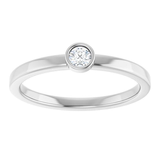 14K Gold, Silver & Platinum Natural Diamond Ring - Options Available