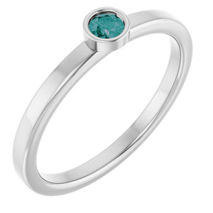 14K Gold, Silver & Platinum Natural Alexandrite Ring - Options Available