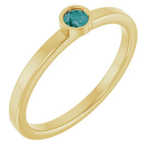 14K Gold Lab-Grown Alexandrite Ring - Options Available