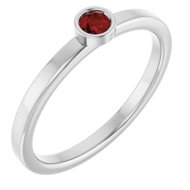14K Gold Natural Mozambique Garnet Ring