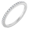 14K White 5/8 CTW Natural Diamond French-Set Anniversary Band