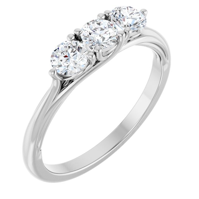 14K White 5/8 CTW Natural Diamond Anniversary Band