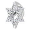 14K Yellow Gold Natural Diamond Star of David Pendant - Elegant Design