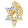 14K Yellow Gold Natural Diamond Star of David Pendant - Elegant Design