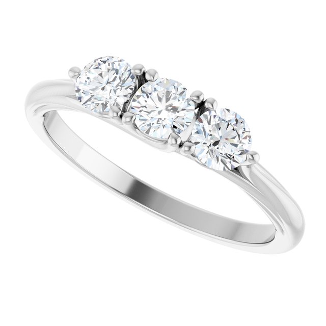 14K White 5/8 CTW Natural Diamond Anniversary Band