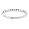 14K White 5/8 CTW Natural Diamond French-Set Anniversary Band