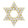 14K Yellow Gold Natural Diamond Star of David Pendant - Elegant Design