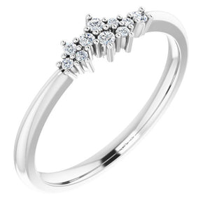 14K Gold Natural Diamond Stackable Cluster Ring - Options Available