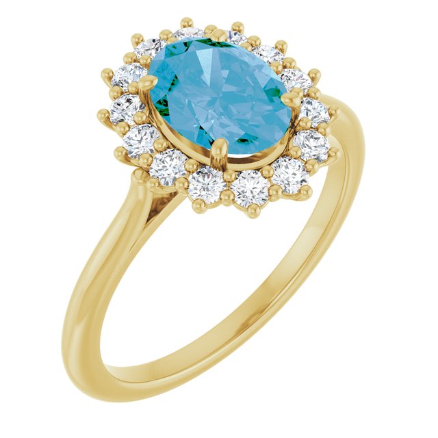 14K Gold Natural Pink Morganite And Natural Diamond Halo-Style Ring - Options Available