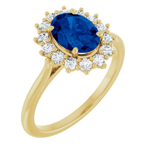 14K Gold Natural Pink Morganite And Natural Diamond Halo-Style Ring - Options Available