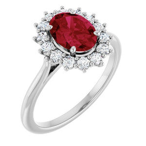 14K Gold Natural Pink Morganite And Natural Diamond Halo-Style Ring - Options Available