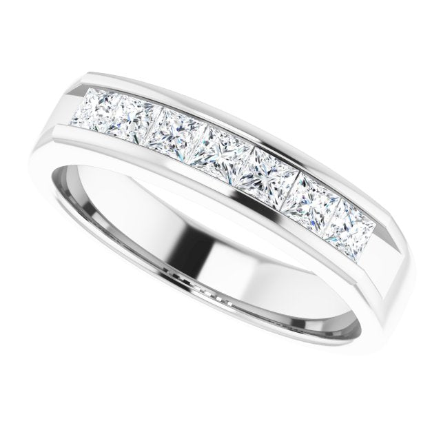 14K White 3/8 CTW Natural Diamond Ring