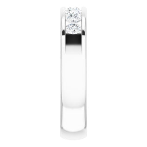 14K White Gold Natural Diamond Ring – Classic Elegance 3/8 CTW