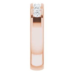 14K White Gold Natural Diamond Ring – Classic Elegance 3/8 CTW