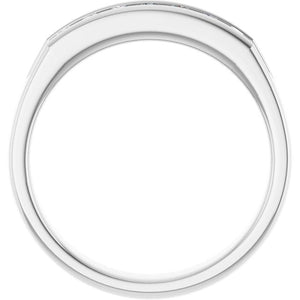 14K White Gold Natural Diamond Ring – Classic Elegance 3/8 CTW