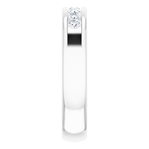 14K White Gold Natural Diamond Ring – Classic Elegance 3/8 CTW