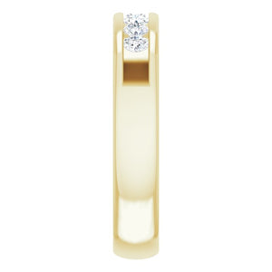 14K White Gold Natural Diamond Ring – Classic Elegance 3/8 CTW