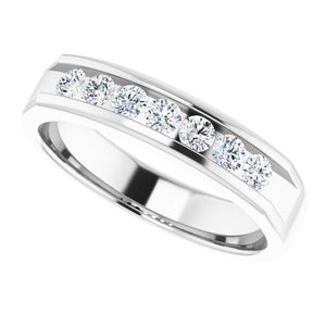 14K White Gold Natural Diamond Ring – Classic Elegance 3/8 CTW