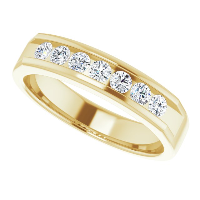 14K White 3/8 CTW Natural Diamond Ring