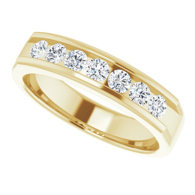 14K White 3/8 CTW Natural Diamond Ring