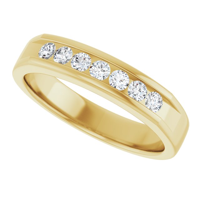 14K White 3/8 CTW Natural Diamond Ring