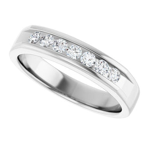 14K White Gold Natural Diamond Ring – Classic Elegance 3/8 CTW