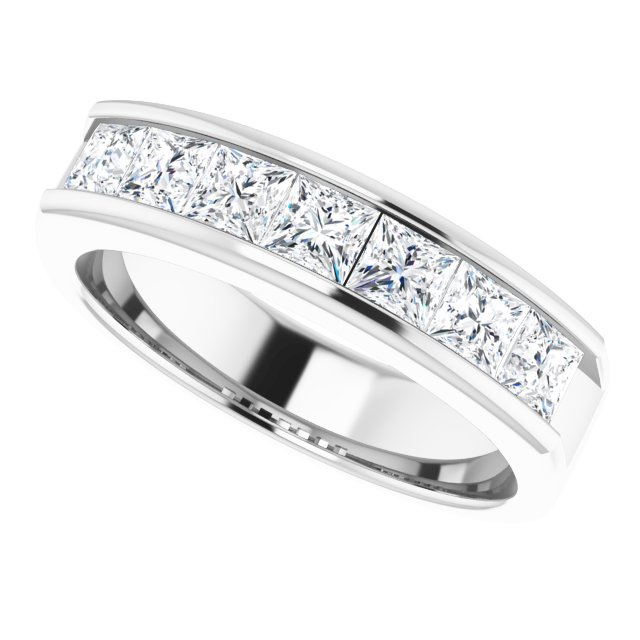 14K White 3/8 CTW Natural Diamond Ring