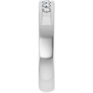 14K White Gold Natural Diamond Ring – Classic Elegance 3/8 CTW