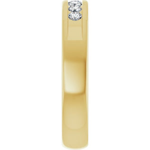 14K White Gold Natural Diamond Ring – Classic Elegance 3/8 CTW