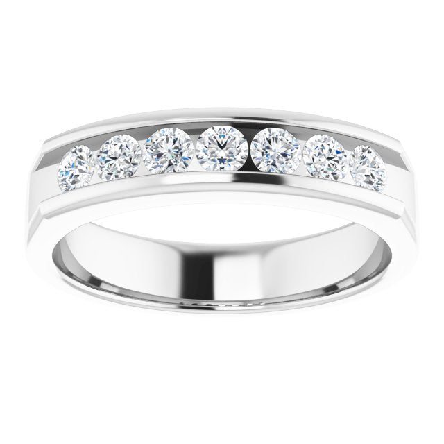 14K White 3/8 CTW Natural Diamond Ring