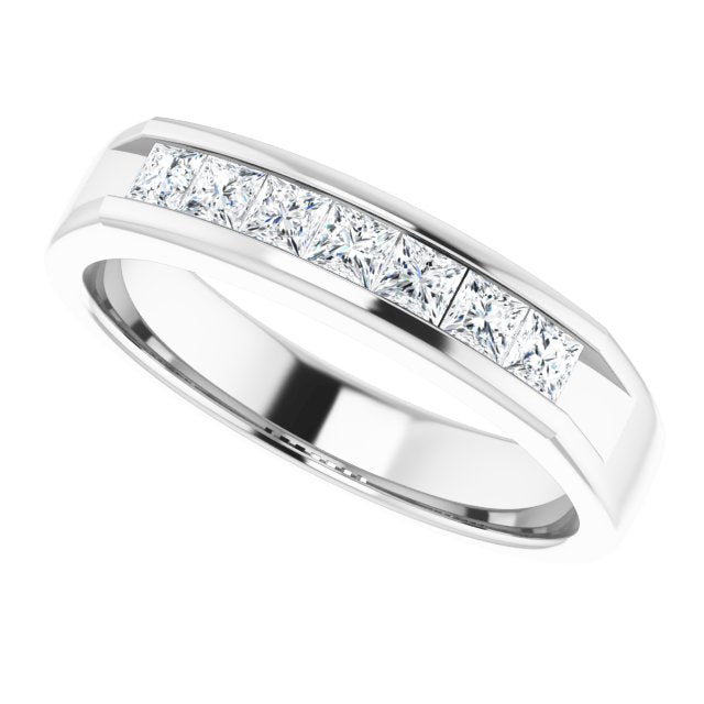 14K White 3/8 CTW Natural Diamond Ring