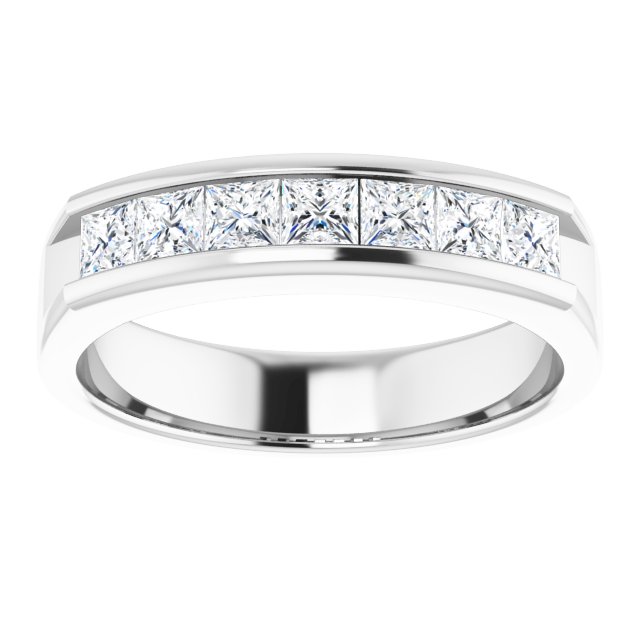 14K White 3/8 CTW Natural Diamond Ring