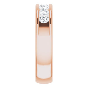 14K White Gold Natural Diamond Ring – Classic Elegance 3/8 CTW