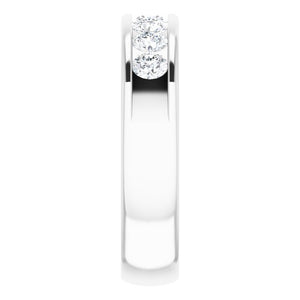 14K White Gold Natural Diamond Ring – Classic Elegance 3/8 CTW