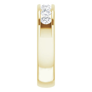 14K White Gold Natural Diamond Ring – Classic Elegance 3/8 CTW