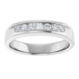 14K White Gold Natural Diamond Ring – Classic Elegance 3/8 CTW