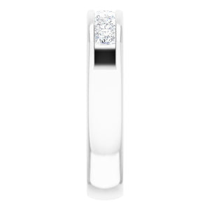 14K White Gold Natural Diamond Ring – Classic Elegance 3/8 CTW
