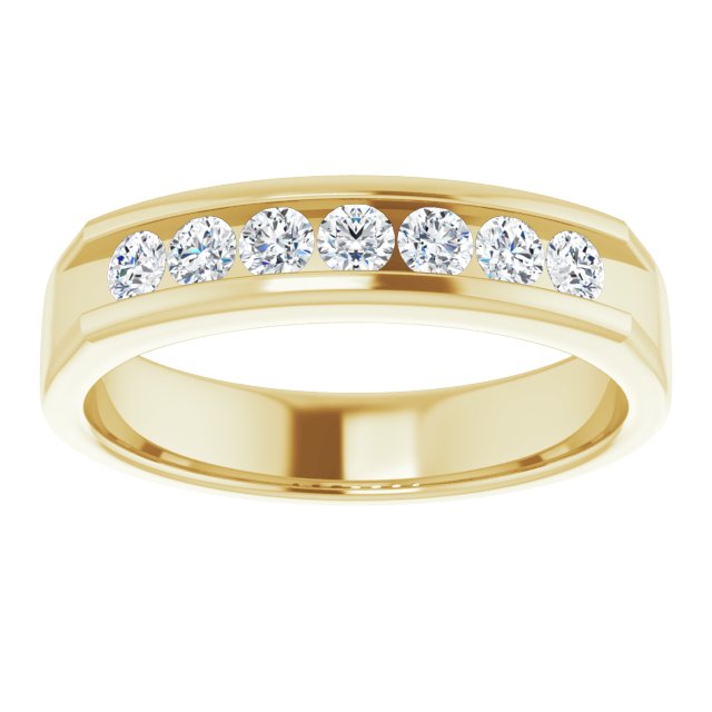 14K White 3/8 CTW Natural Diamond Ring