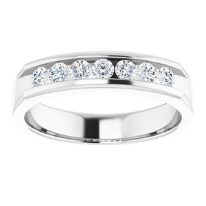 14K White Gold Natural Diamond Ring – Classic Elegance 3/8 CTW