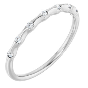 .06 Ctw Natural Diamond Stackable Ring