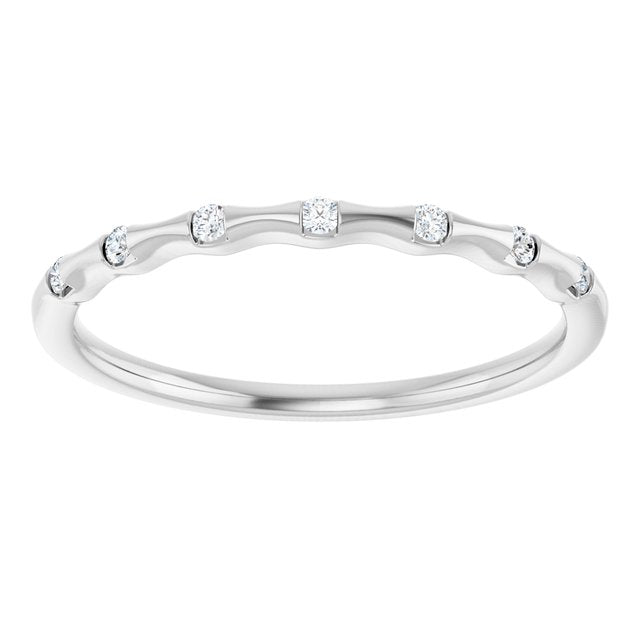 14K Gold Natural Diamond Stackable Ring - Options Available