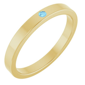 14K Gold & Sterling Silver Stackable Family Ring - Options Available