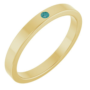 14K Gold & Sterling Silver Stackable Family Ring - Options Available