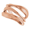 14K Gold Negative Space Ring - Polished Design