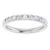 14K White 5/8 CTW Natural Diamond French-Set Anniversary Band