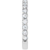 14K White 5/8 CTW Natural Diamond French-Set Anniversary Band