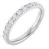 14K White 5/8 CTW Natural Diamond French-Set Anniversary Band