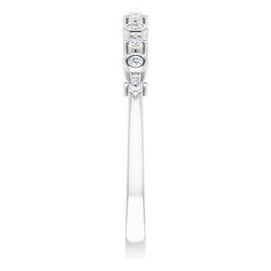 14K Yellow Gold Natural Diamond Ring with 1/10 CTW Round Diamond