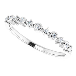 14K Yellow Gold Natural Diamond Ring with 1/10 CTW Round Diamond